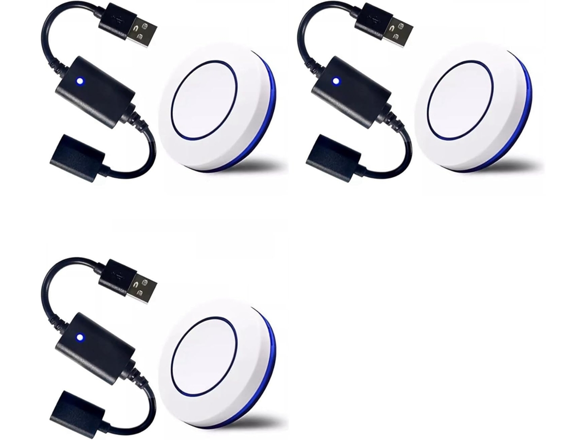 3x Interruptor De Controle Remoto Sem Fio Usb 5v Dc Para Fita Led, Luminária De Leitura, Ventilador, Modelo De