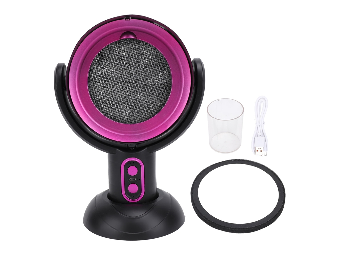 Capuz extractor portátil de mesa, recarregável, com íons negativos, 2 velocidades, filtro removível, roxo S/MARCA