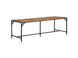 Vidaxl Mesa De Jantar 220x90x75 Cm Madeira De Mangueira Maciça Áspera