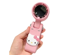Leque de mão Laxiscreed Hello Kitty, portátil, silencioso e sem lâminas para uso confortável.