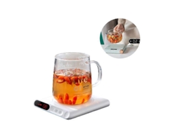 Lurelia Base 2 Em 1 Aquecedor Refrigerador Para Bebidas 60°c 3 Temperaturas Led Aço Inoxidável