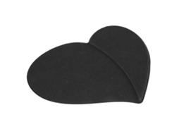 Mouse Pad Estação De Carregamento Sem Fio Portátil 5w Em Forma De Coração Anti-deslizante Preto Mate