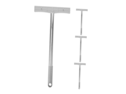 Conjunto de 4 Stobaza Hastes Aço Inoxidável para Sinalização, 40 Cm, com Fixação Quadrada 5 Mm, Suportes Multi
