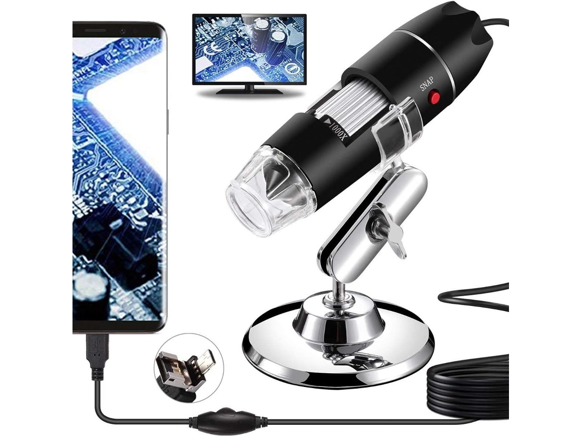 Microscópio Digital Usb, Endoscópio Portátil Bysameyee com Ampliação de 40x a 1000x, 8 BRILVIBERA