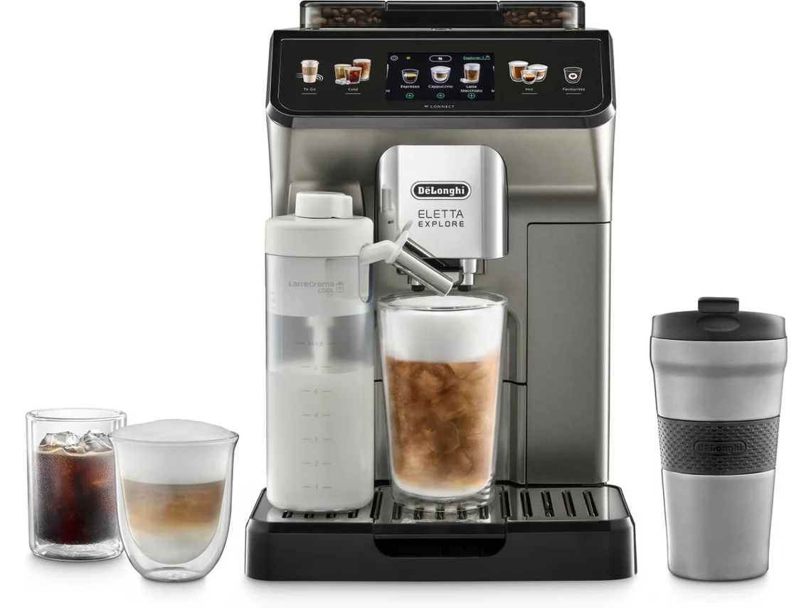 Máquina de Café Expresso Automática DELONGHI Eletta Explore ECAM450.86.T (19 bar - 13 Níveis de Moagem)