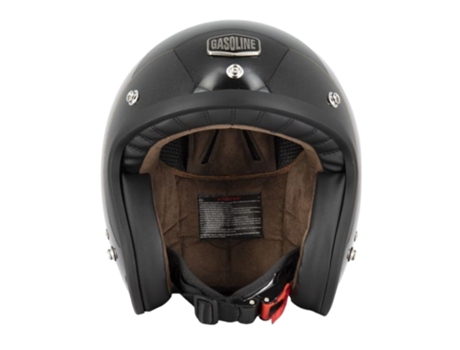 Capacete GASOLINE Jet Cafe Racer S250 (Tamanho M -  Preto Brilhante)