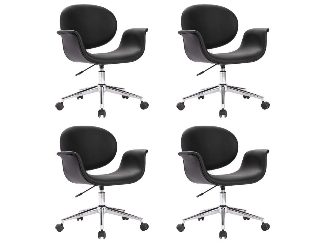 Dining Chair, Dining Chairs Vidaxl Preto Couro Artificial (n/a)