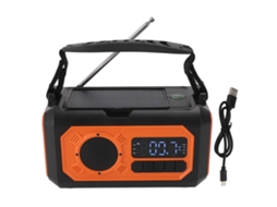 Rádio meteorológico de emergência 12000mAh EOOCOO, solar, manivela