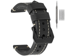Pulseiras De Relógio De Couro Grosso Para Homens. Pulseiras De Relógio De Couro Encerado A Óleo De 20 Mm, 22 Mm E 24 Mm. Loja Olysi
