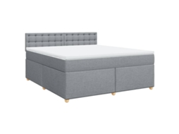 Box Spring Bed, Box Spring Beds Vidaxl Cinzeto Tecido (180 X 200 Cm)