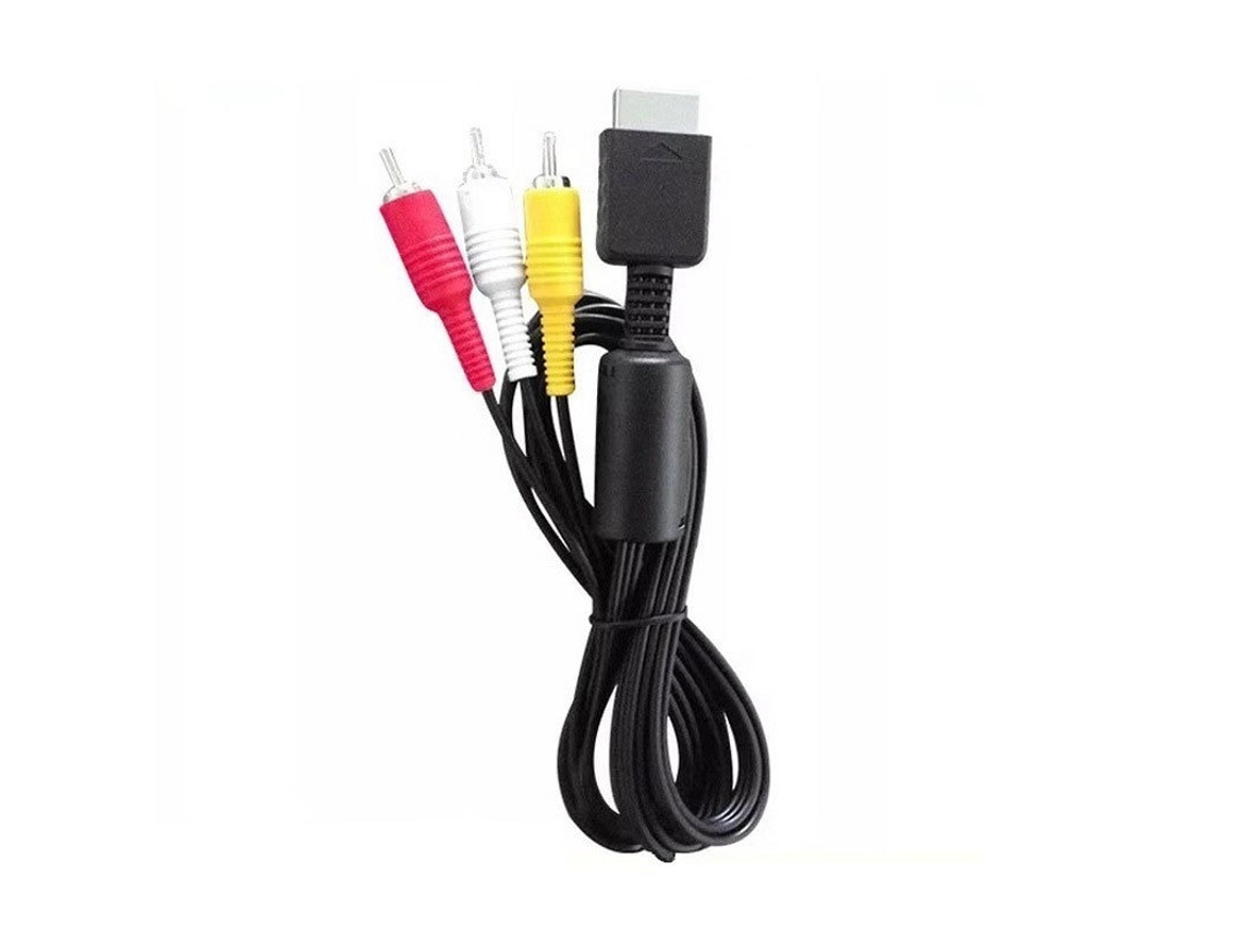 Cabo de áudio e vídeo RGB para PS1/PS2/PS3, cabo AV para console de jogos PS conectado à TV, cabo Yuysan de três fios