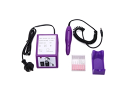 Kit de lixadeira elétrica para unhas profissional, cor roxa.