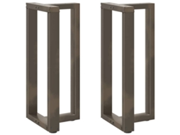 Vidaxl Pés De Mesa De Bar Em Forma De T, 2 Peças, Preto, 50x35x(90-91) Cm, Aço
