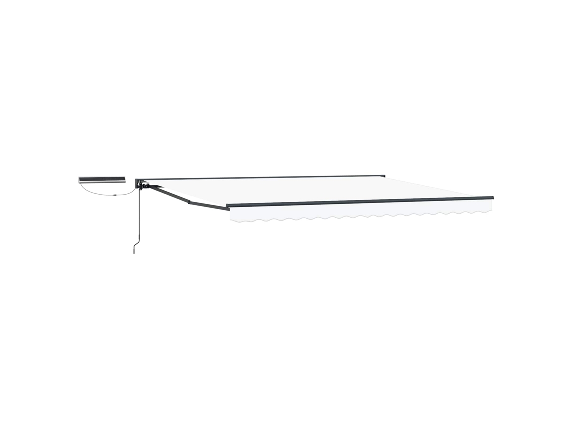 Conjunto 1 Toldo Retrátil Elétrico Vidaxl Antracite Alumínio (4 × 3 M)