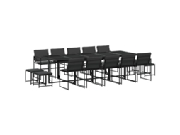 Garden Dining Set, Garden Dining Sets Vidaxl Preto Aço (n/a)