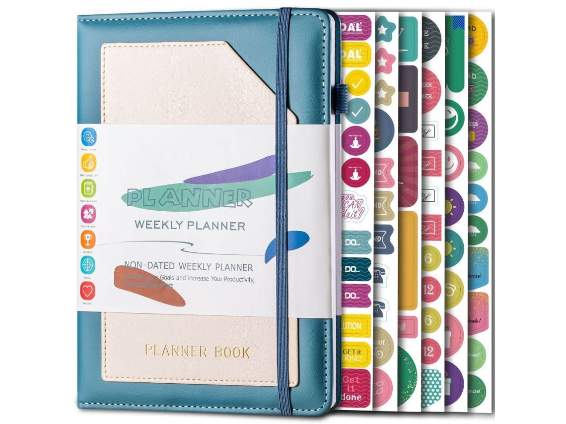 Agenda Planner Caderno Autoencadernável Azul Brilvibera