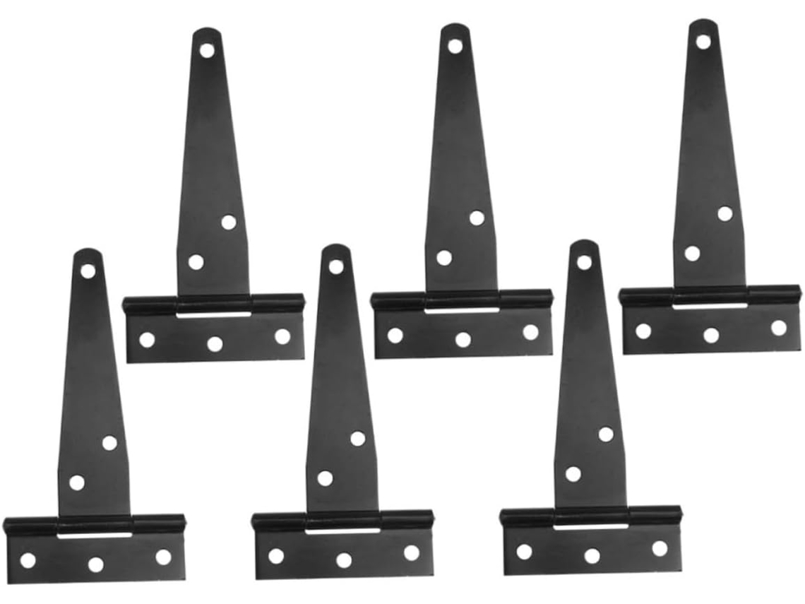 Conjunto De 6 Dobradiças Reforçadas Em T Para Portas, Armários E