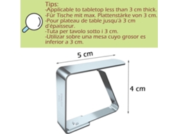 Lurelia Prendedores Toalha Mesa Aço Inoxidável 4cm X 8 Peças Piqueniques Festas