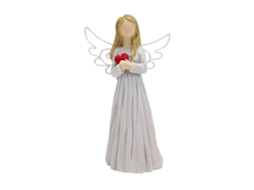 Baok-estátua De Anjo De Resina Exquisita Sem Rosto Com Coração Figura Decorativa Para Mesa De Casa