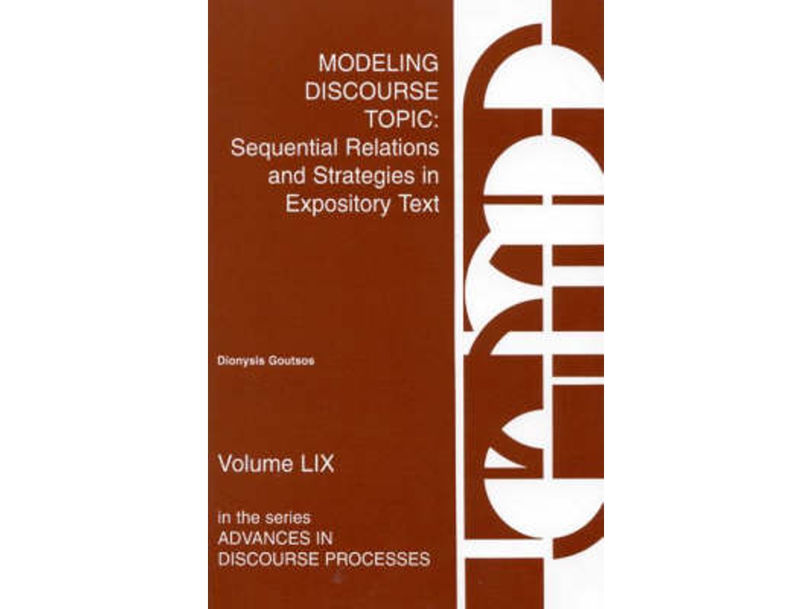 Livro Modeling Discourse Topic de Dionysis Goutsos e Anon (Inglês)