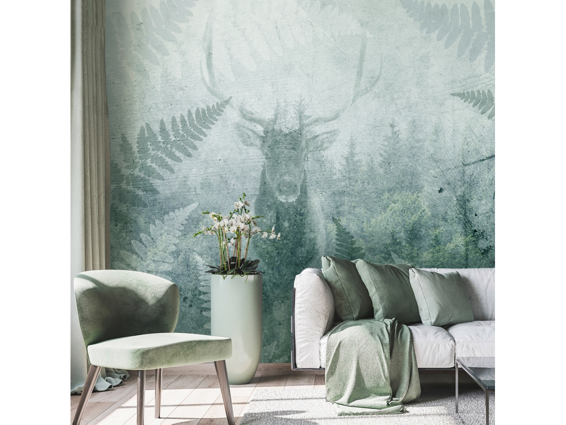 Papel de Parede ARTGEIST Deer in Ferns - Third Variant (196x140)