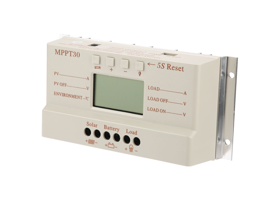 Controlador De Carga Solar Laxiscreed Com Suporte A 12v/24v E Display Lcd Para Monitorização Eficaz