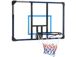 Tabela De Basquetebol Aço, Pc E Poliéster Cor Preto, Transparente E Azul 113x61x73 Cm Sportnow