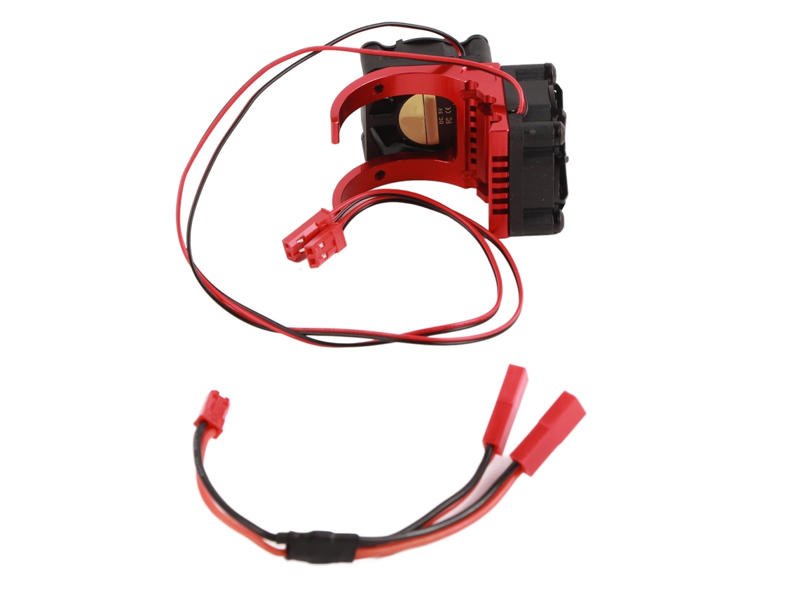Mali dissipador de Calor com Cooler para Motor Rc 550 3650 3660 3670 3674 Diâmetro 36mm Vermelho