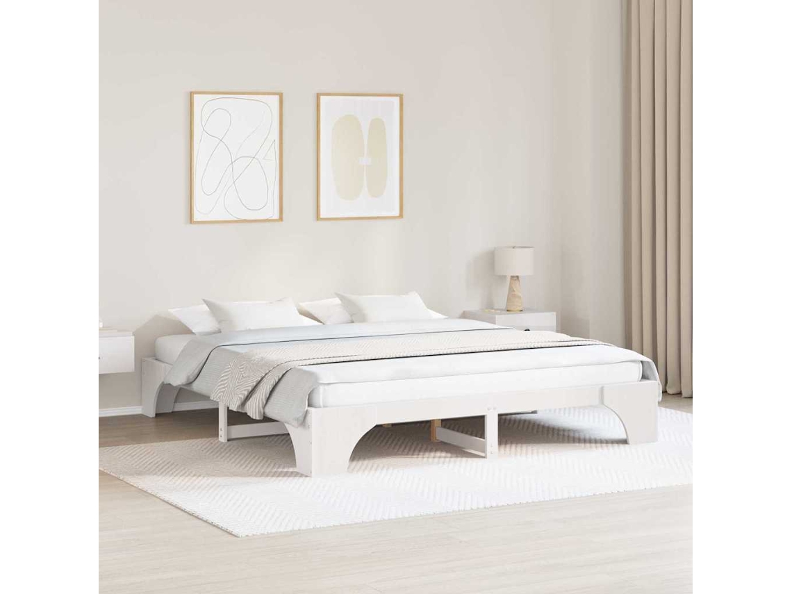 Vidaxl Estrutura Da Cama Branco 200 X 200 Cm