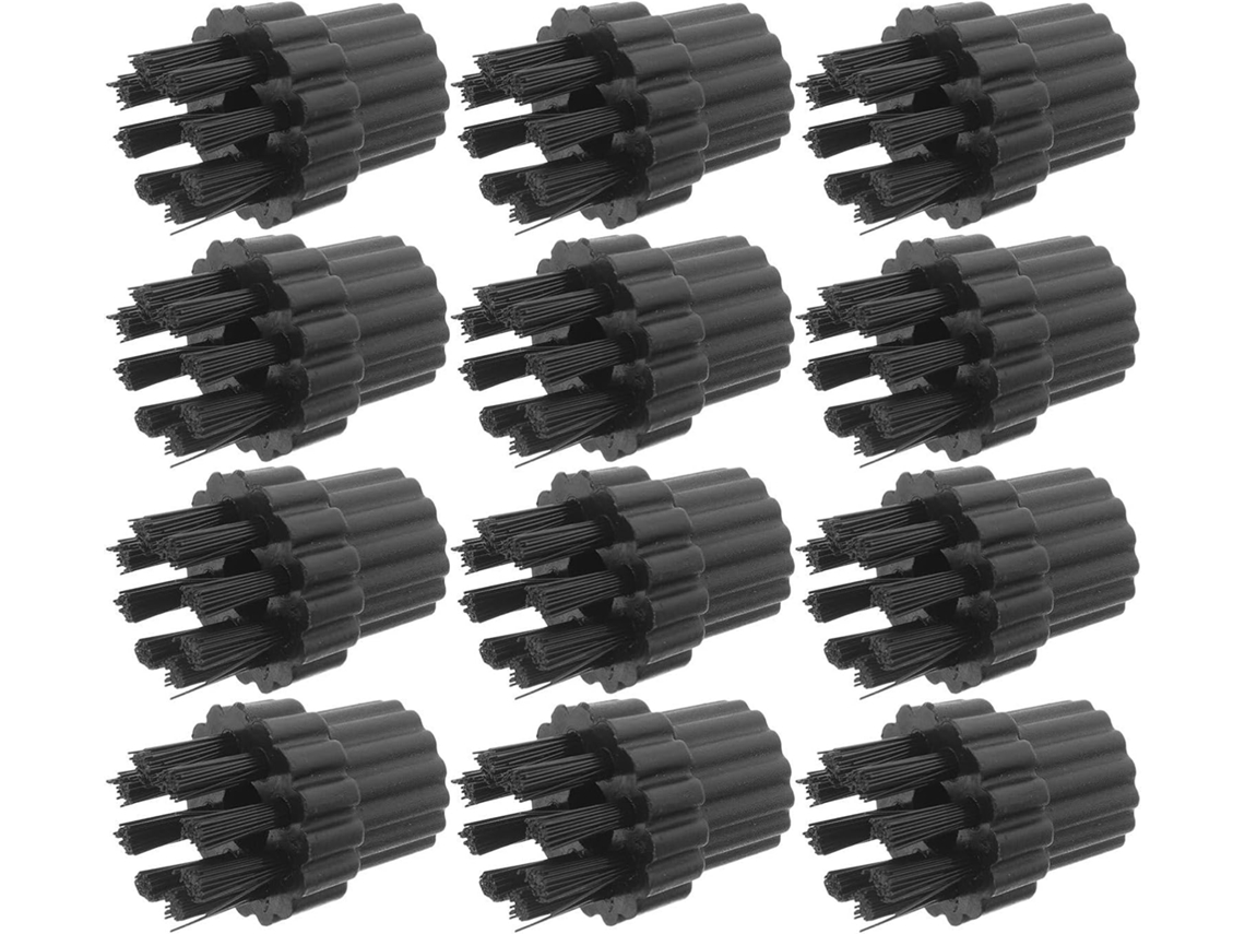 Conjunto De 12 Cabeças Escova Nylon E Plástico Para Limpeza A Vapor, Compatíveis Com Superfícies Rígidas, Ideal Para A