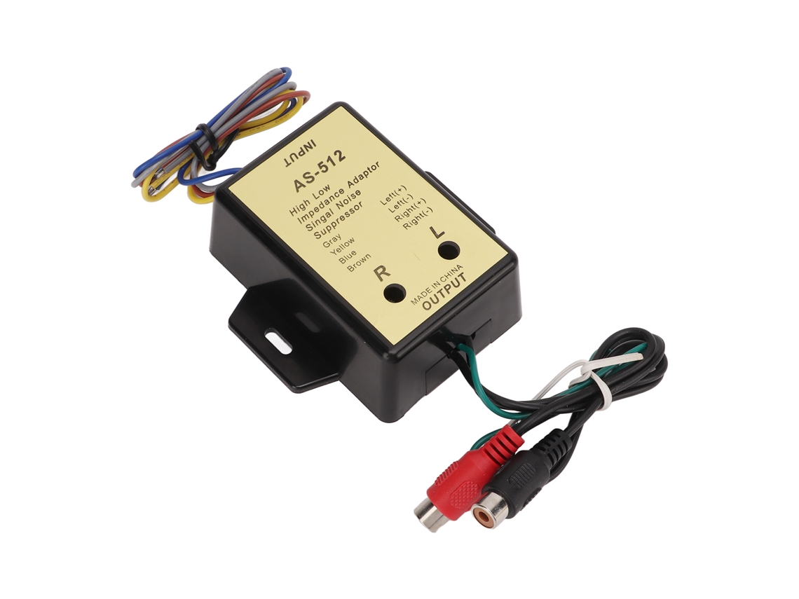 Adaptador de Linha 2 Canais com Impedância Alta e Baixa para Saída Áudio em Nível Alto falante. AQUAFORGE