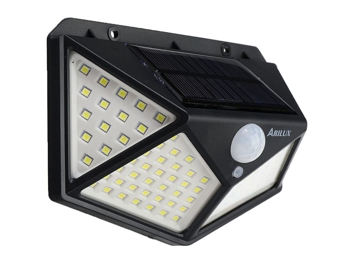 Luminária Solar de Parede AQUAFORGE, 1000 Lúmens, 3 modos, sensor