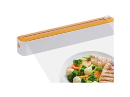 Dispensador De Filme Plástico Com Cortador Para Cozinha, Amarelo, Compatível Com Armazenamento De Papel Alumínio, Caixa Cortadora