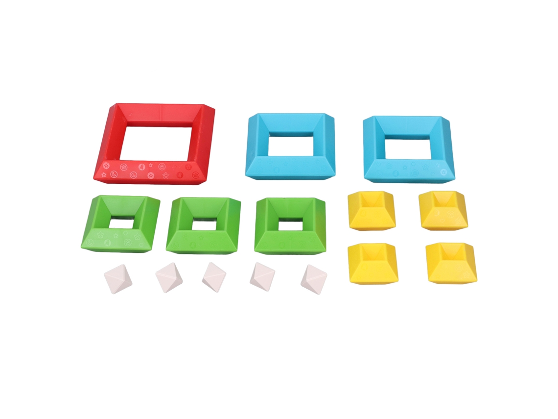 Bloques De Construção De Plástico Coloridos E Educativos Para Crianças +3 Anos, Brinquedo Didático De Bloques