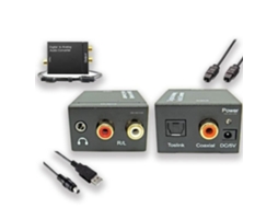 Conversor De Áudio Digital Td® Spdif Para Analógico Rca Conector De 3,5 Mm Preto Aquaforge