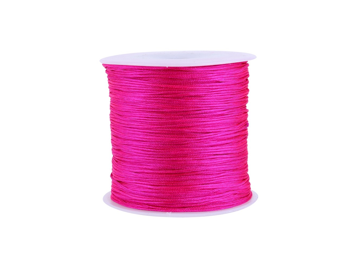 Corda de Náilon 100m X 0,8mm para Macramé e Quedas de Nó, Rosa Vermelha LAXISCREED