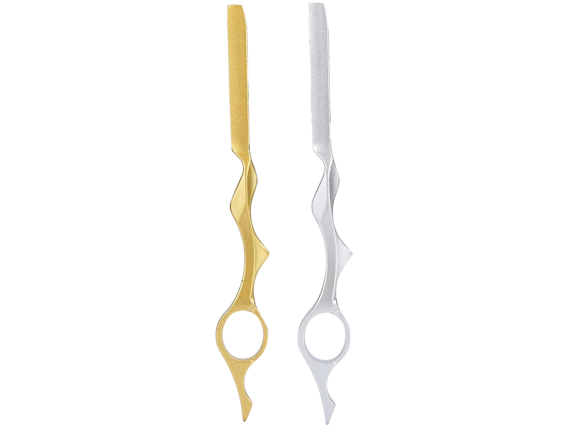 2026 2pcs Lâmina de Barbear Profissional de Aço Inoxidável para Estilo e Cabelo Fino