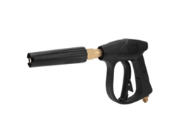 Pistola de pulverização atomizadora ajustável em latão e plástico para lavagem de carros de alta pressão.
