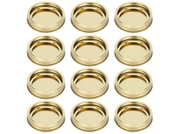 Nova Line 12 Tampas de Pote de Vidro Divisíveis Aço Inoxidável Selante Resistente À Vazamento Ouro Xh00179