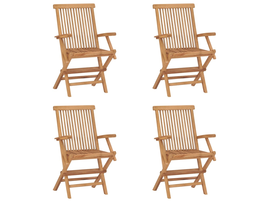 Folding Chair, Folding Chairs Vidaxl Marrom Teca (n/a)