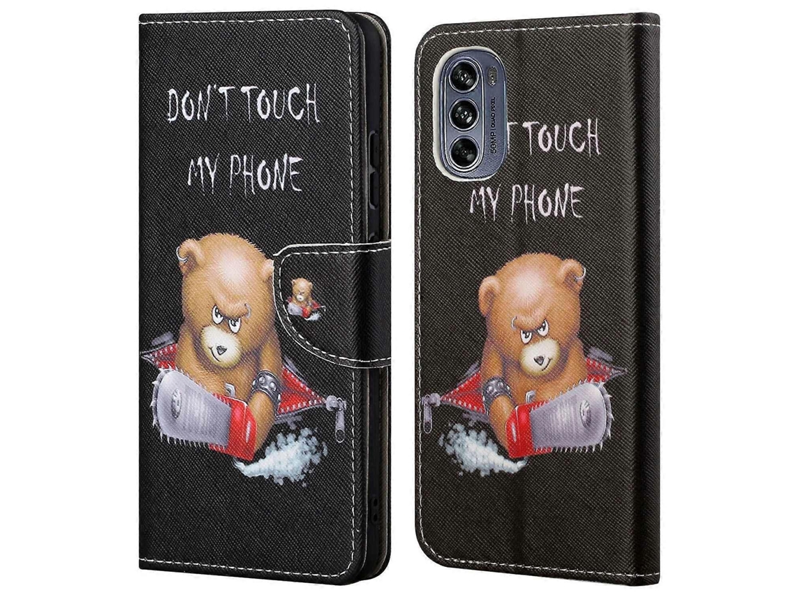 Compre Para Motorola Moto G62 5g Capa Com Estampa De Couro Pu, Anti-riscos E Queda, Com Suporte De Textura Cruzada, Capa Tipo Carteira, Tpu Macio, Cap