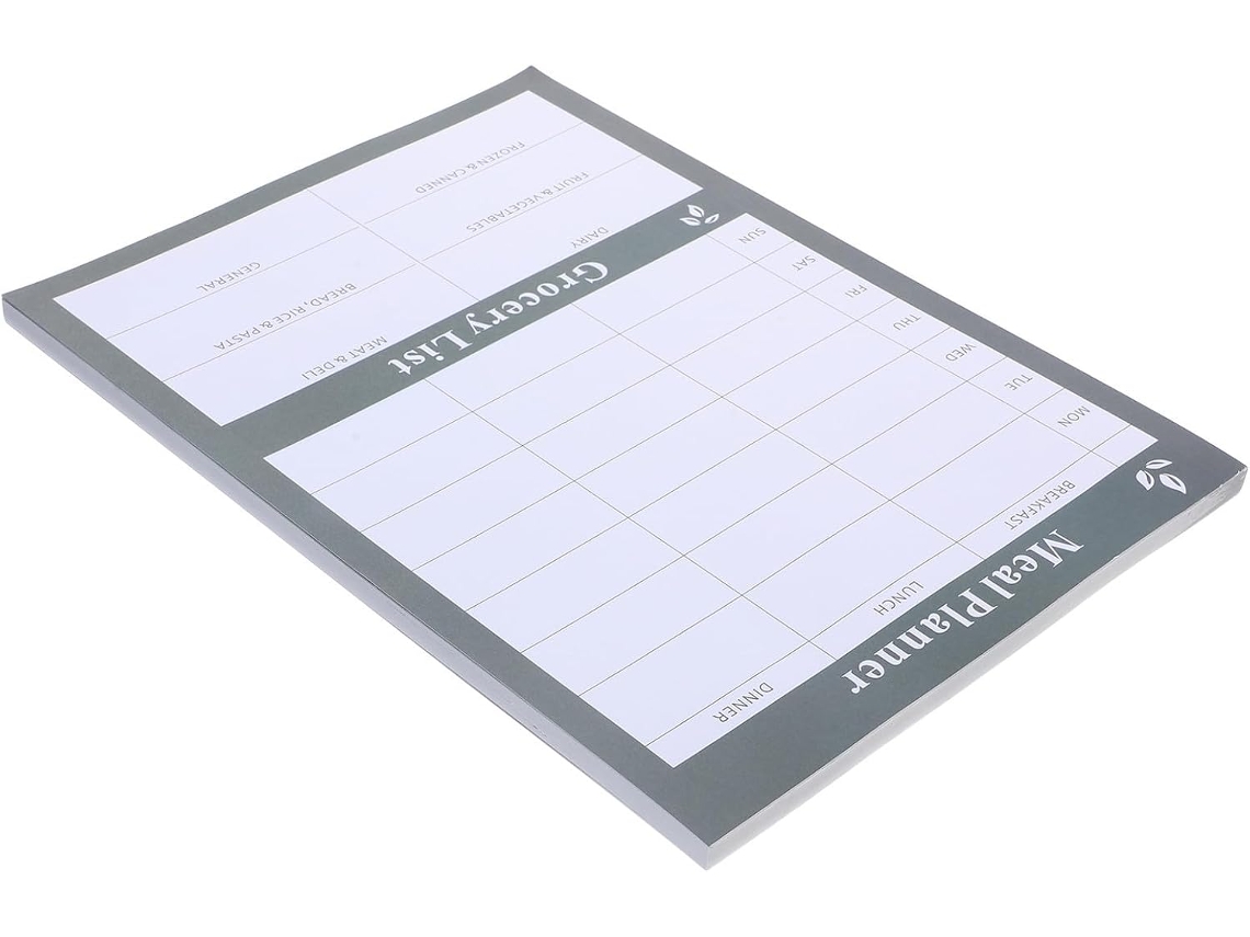 Carnet De Menu Destacável Em Papel Noir Para Planificador Hebdomadaire Des Repas, Textura Sólida