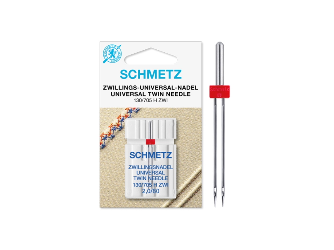 Agulha Schmetz Twin Universal 130/705 H Zwi 2.0/80. Pacote 1 Agulha
