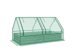 Vaso Externo com Mini Estufa, base Aberta, Cinza e Verde, 185x95x92 cm MARCA