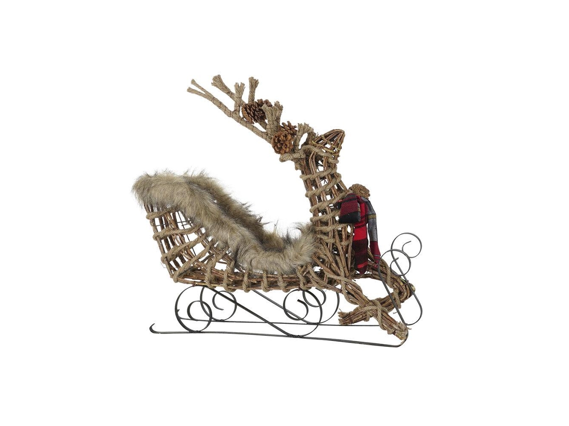 Trenó Dkd Home Decor Jute Metal Vime Rena 63 X 20 X 52 Cm