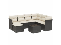 Garden Sofa Set, Garden Sofa Sets Vidaxl Preto Rattan / Vime (n/a)