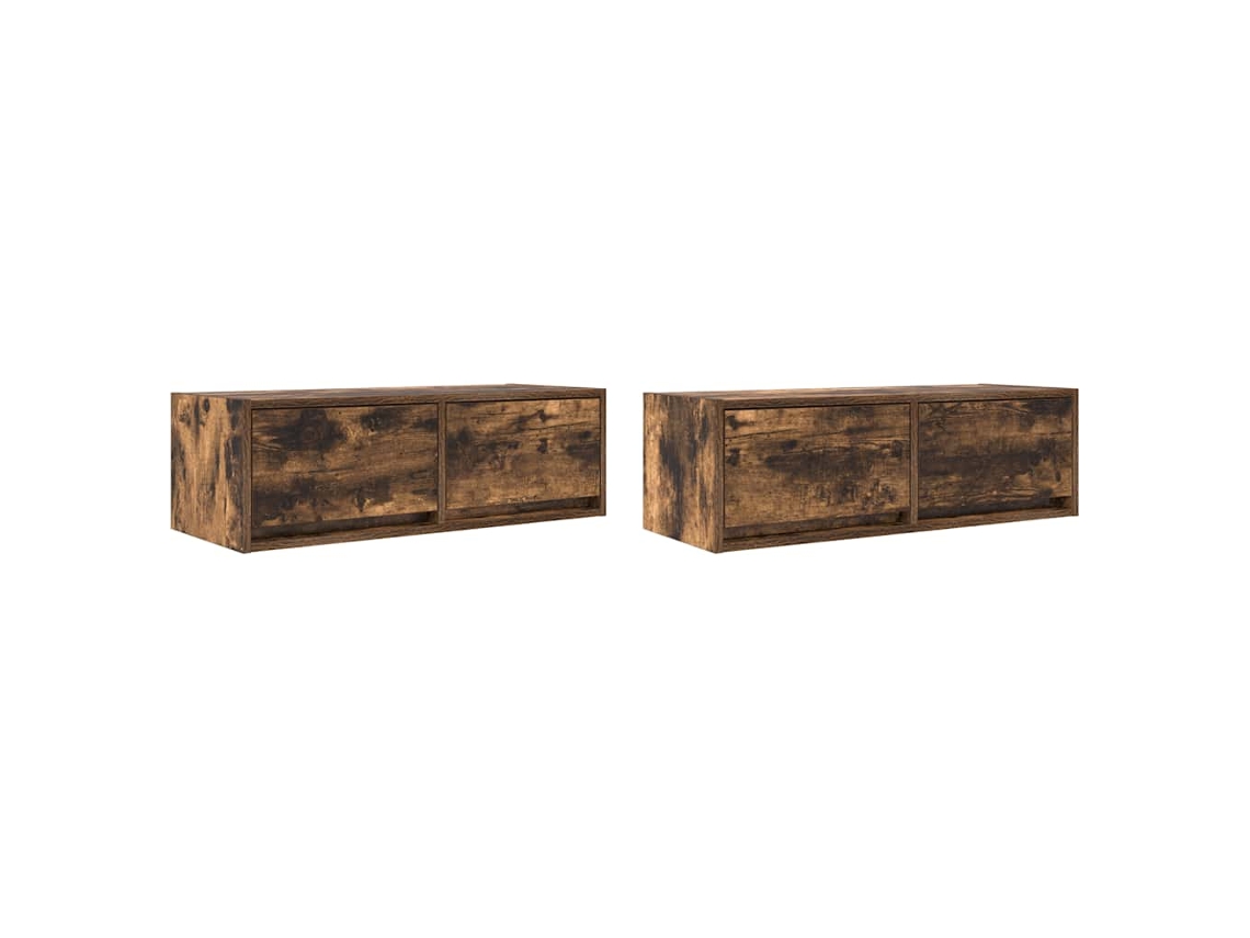 Tv Cabinet, Tv Cabinets Vidaxl Marrom Madeira Processada (80 X 31 X 25.5 Cm)