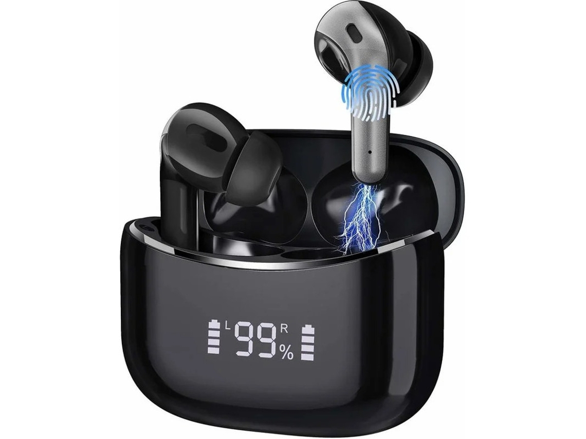 Auriculares Bluetooth True Wireless Bestvite (in Ear - Microfone - Noise Cancelling - Preto)