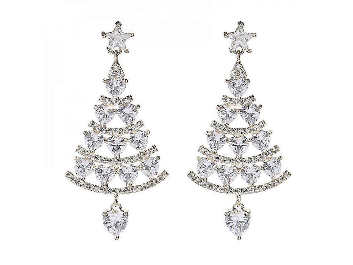 Brincos De Natal, Árvore De Natal, Studs Drop, Luxuosos, Para Mulheres