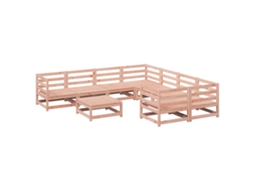 Maison Exclusive - 9 Pcs Conjunto Sofás Jardim Madeira Abeto-de-douglas